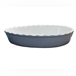 Lavender egg shaped ceramic baking dish